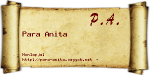 Para Anita névjegykártya